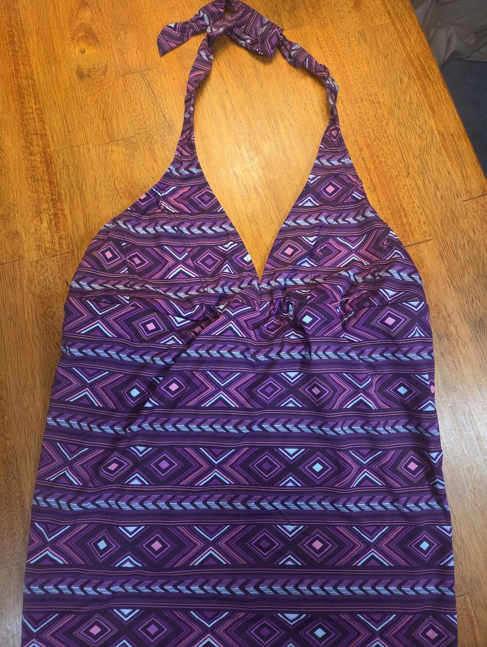 Carve Designs Pink Geometric Halter Tankini Top Excellent Preloved Condition